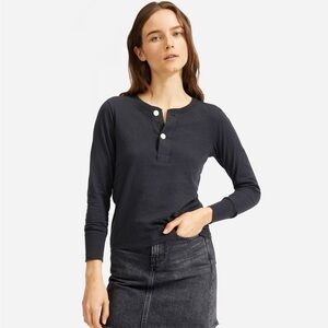 NWT Everlane Re-Cotton Henley Women’s Sz L